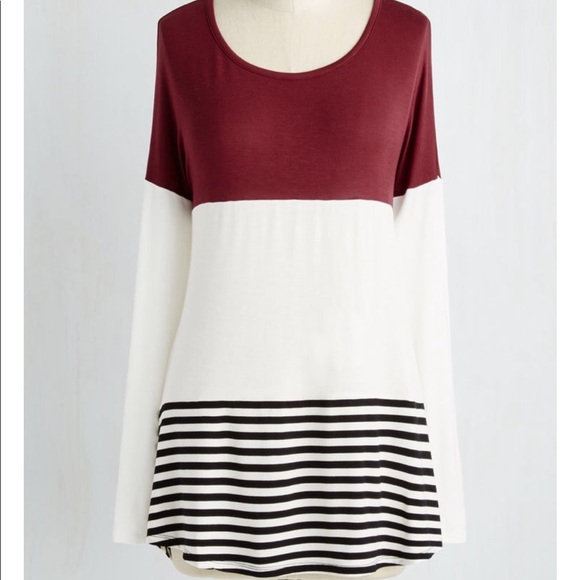 ModCloth Color Block Tee Size Small - Picture 1 of 4